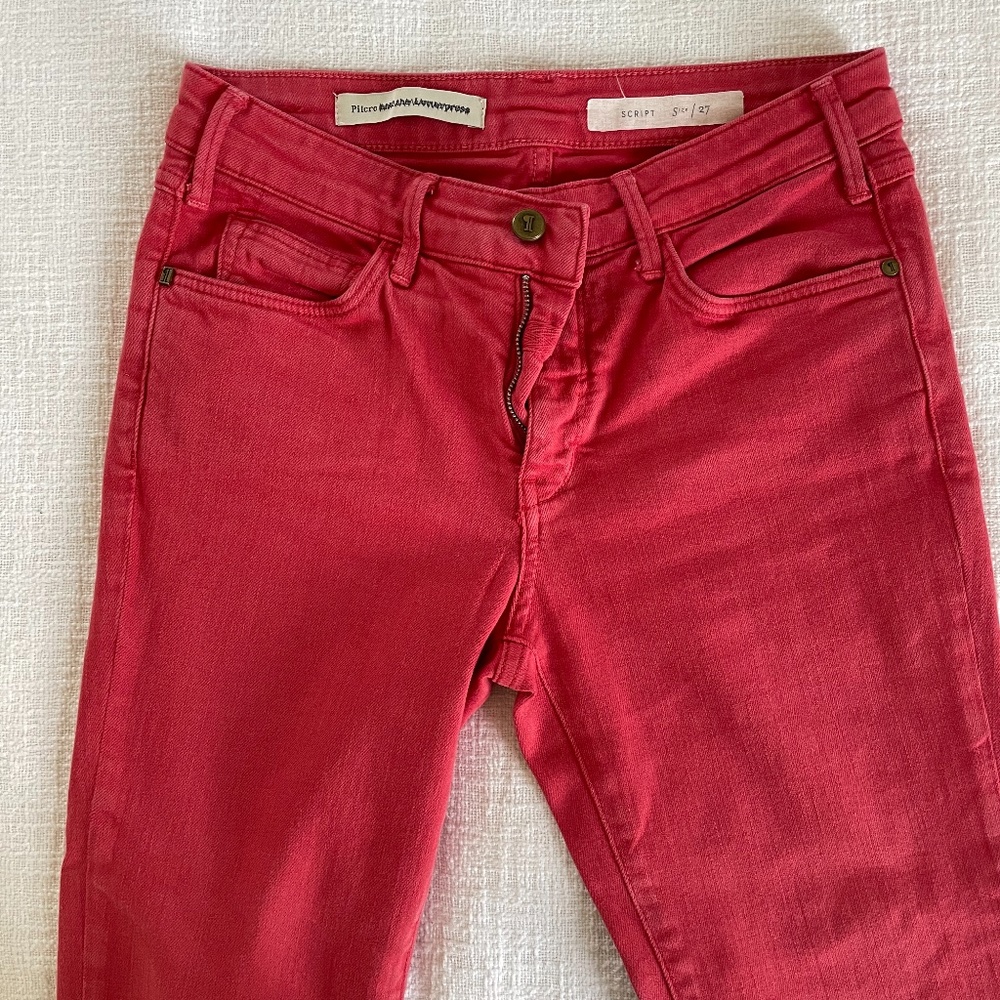 Pilcro and the Letterpress Red wash jeans